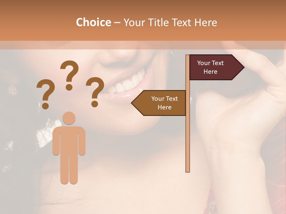 Model Woman Peaceful PowerPoint Template