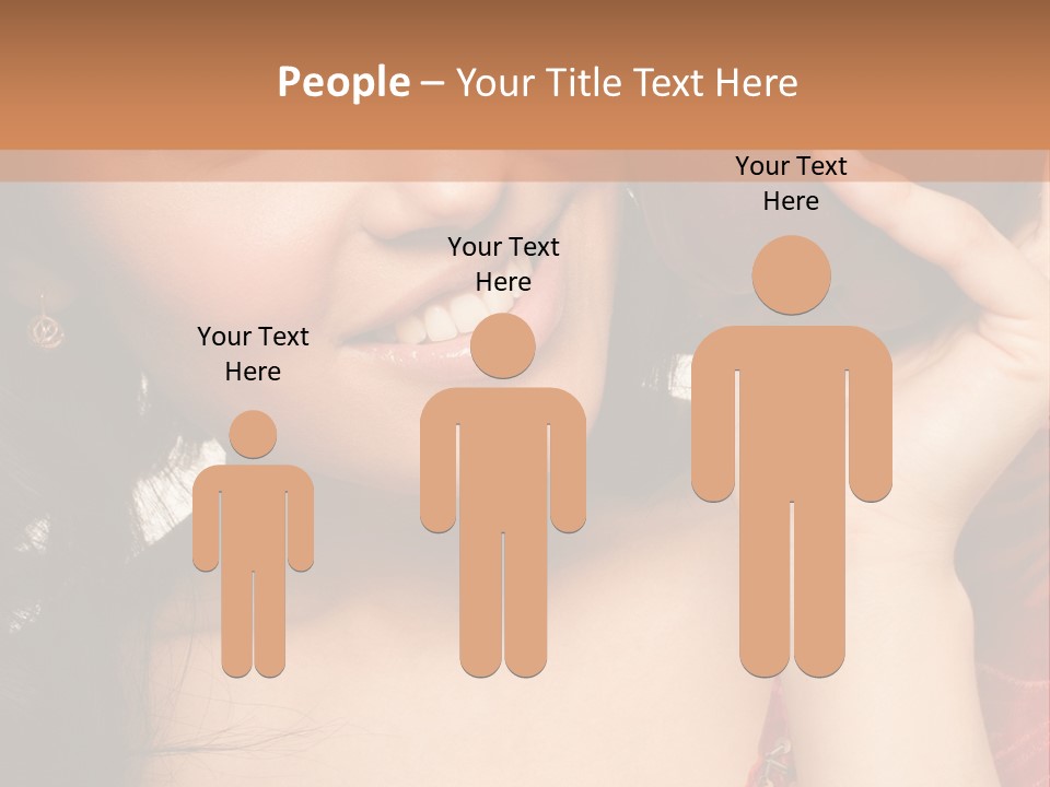 Model Woman Peaceful PowerPoint Template