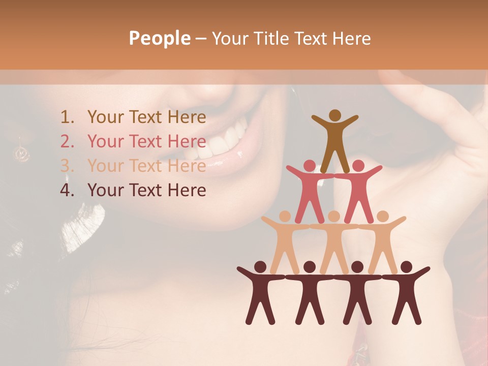 Model Woman Peaceful PowerPoint Template