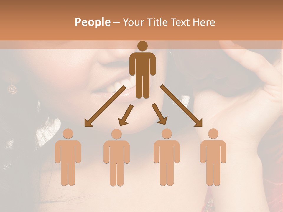 Model Woman Peaceful PowerPoint Template