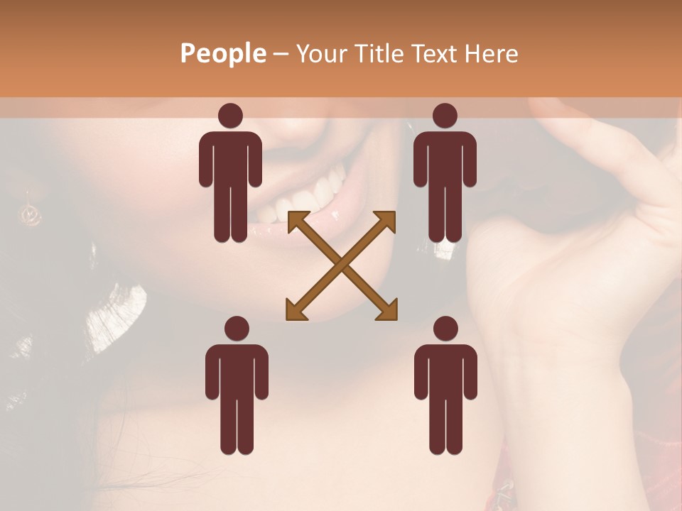 Model Woman Peaceful PowerPoint Template