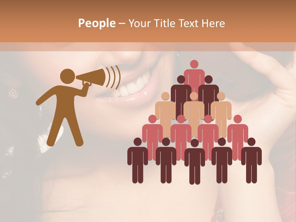 Model Woman Peaceful PowerPoint Template