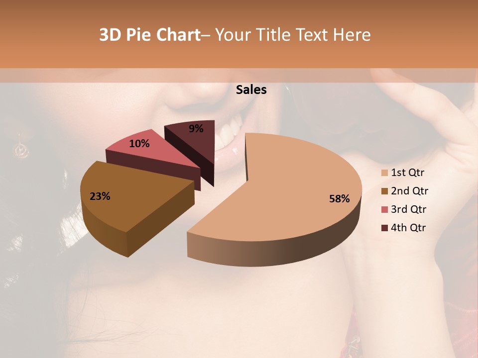 Model Woman Peaceful PowerPoint Template