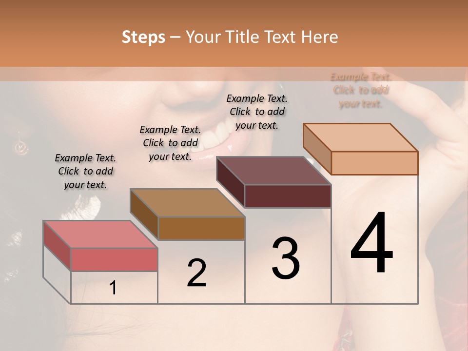 Model Woman Peaceful PowerPoint Template