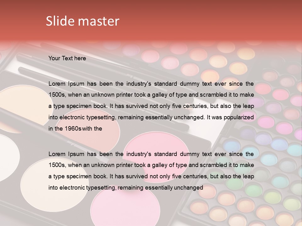 Collection Colour Eye Shadow PowerPoint Template