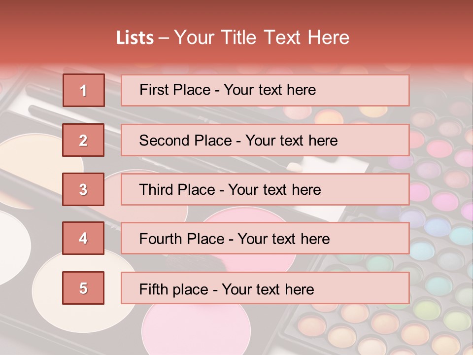 Collection Colour Eye Shadow PowerPoint Template