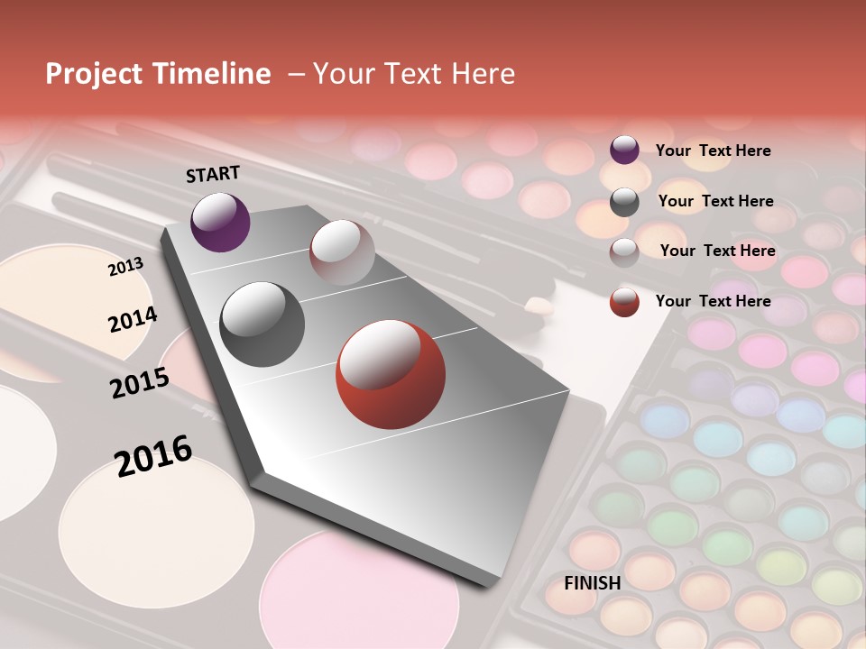 Collection Colour Eye Shadow PowerPoint Template