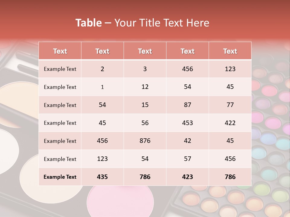 Collection Colour Eye Shadow PowerPoint Template