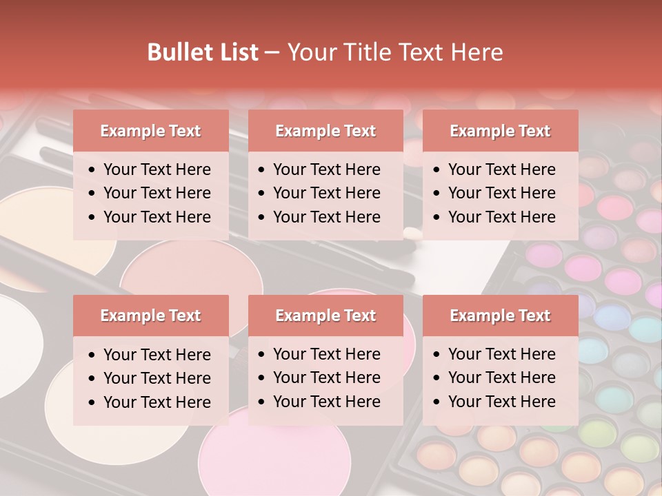 Collection Colour Eye Shadow PowerPoint Template