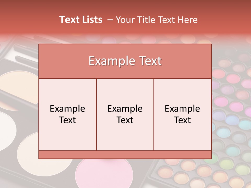 Collection Colour Eye Shadow PowerPoint Template