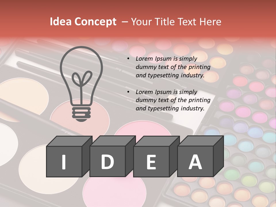 Collection Colour Eye Shadow PowerPoint Template