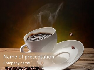 Cup Breakfast Fall PowerPoint Template