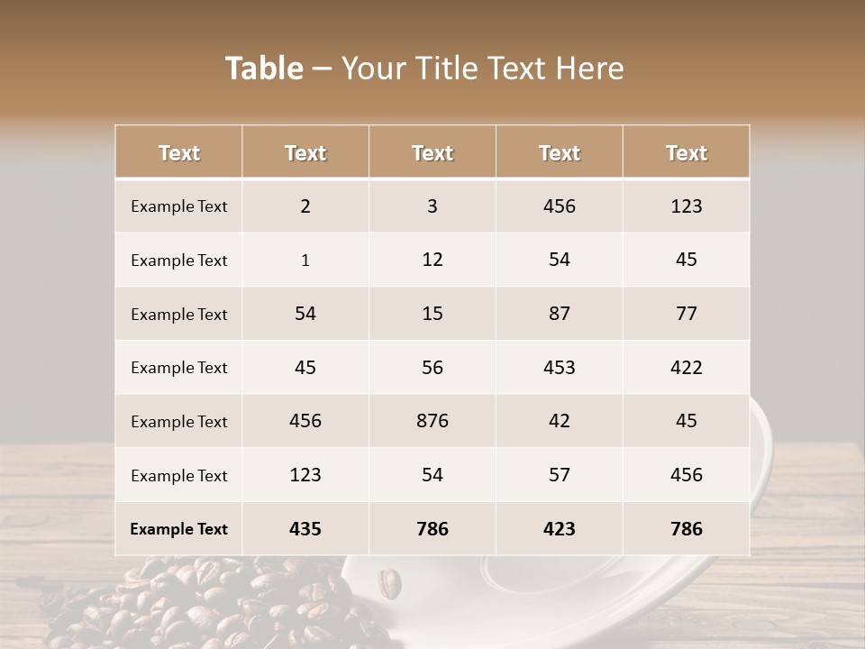 Cup Breakfast Fall PowerPoint Template