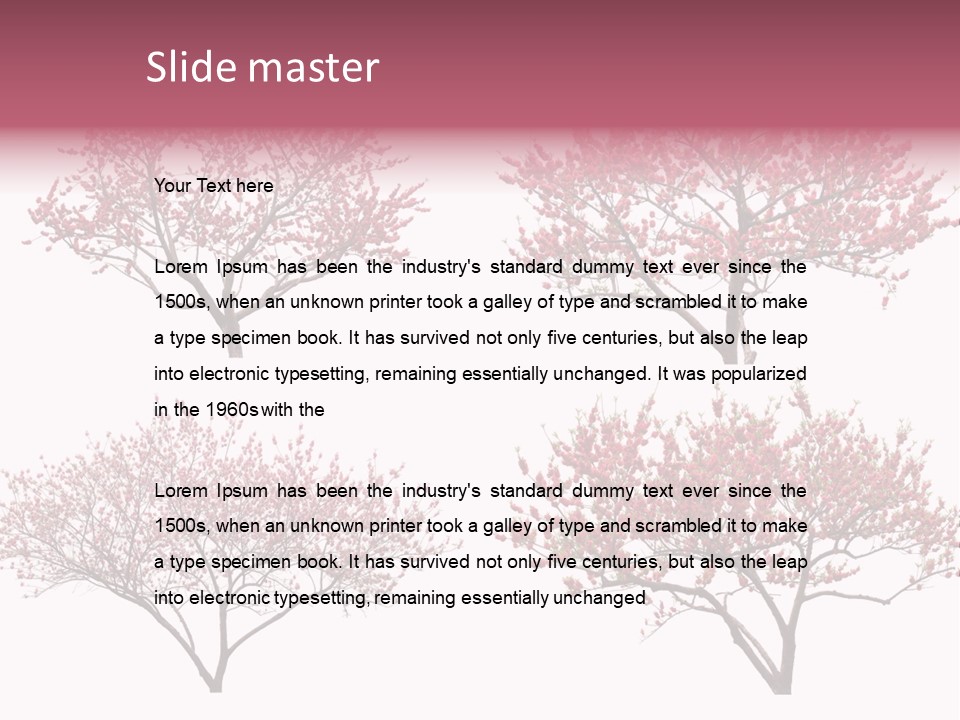 Background Plum April PowerPoint Template