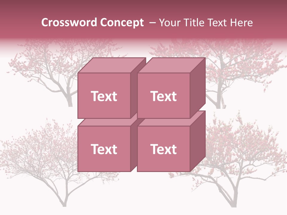 Background Plum April PowerPoint Template