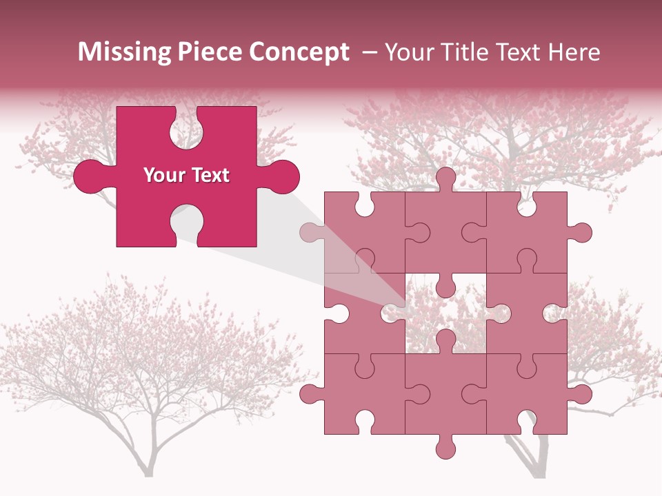 Background Plum April PowerPoint Template