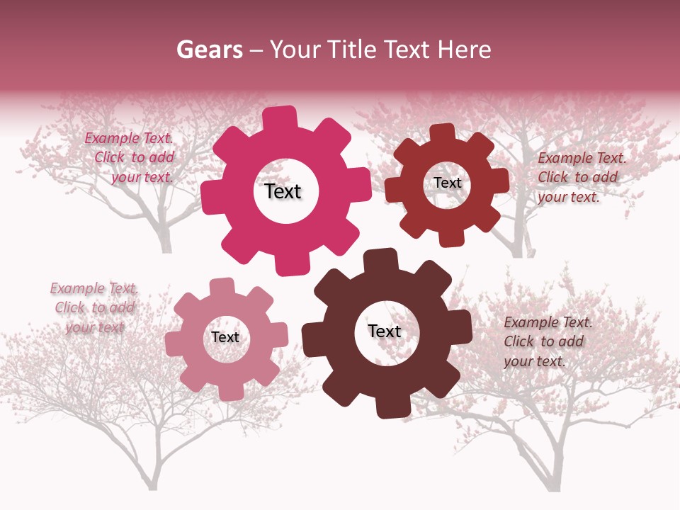 Background Plum April PowerPoint Template