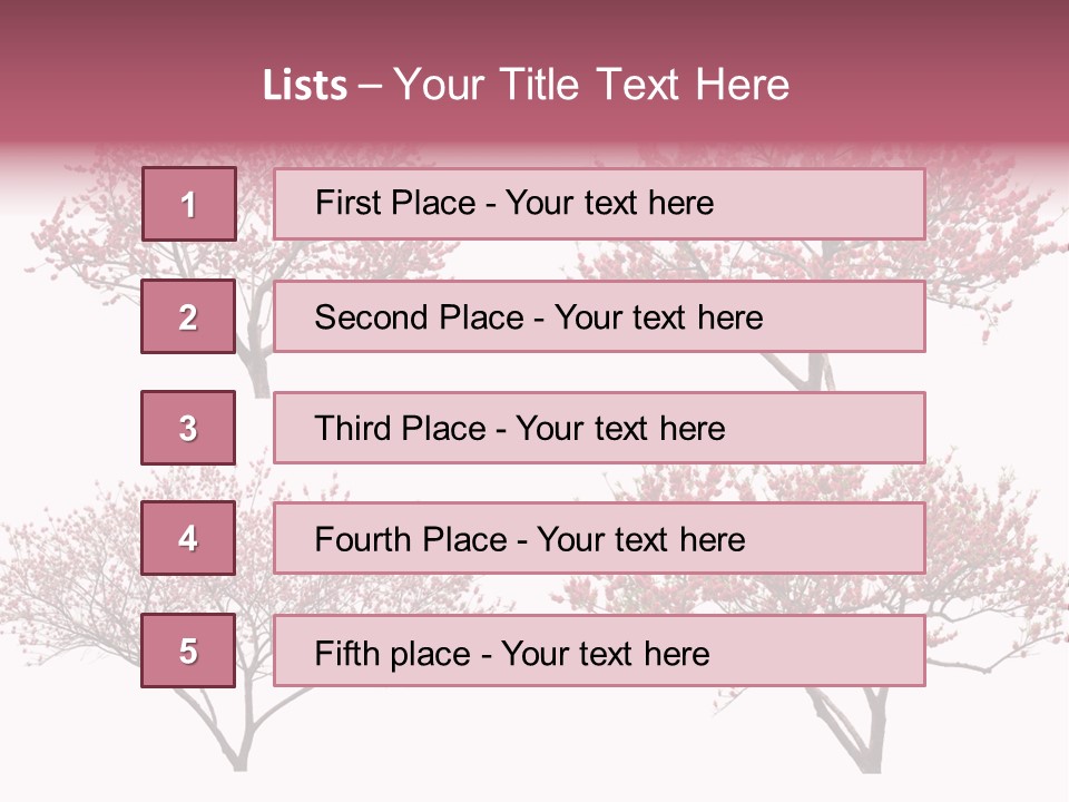 Background Plum April PowerPoint Template