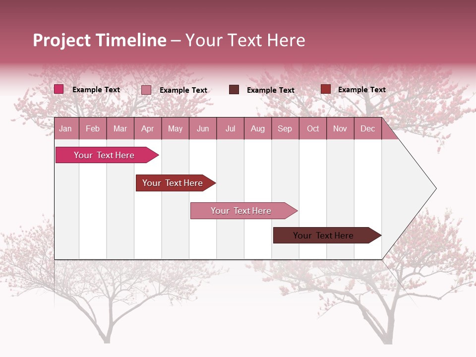 Background Plum April PowerPoint Template