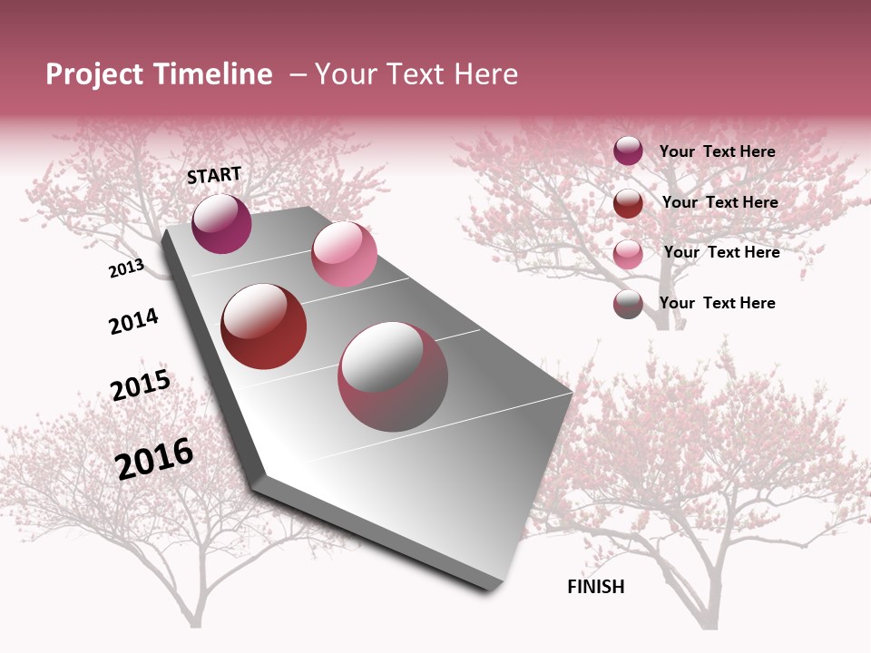 Background Plum April PowerPoint Template