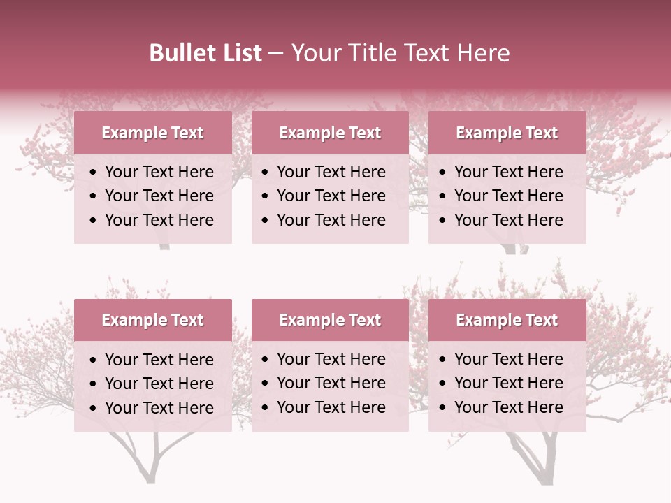 Background Plum April PowerPoint Template