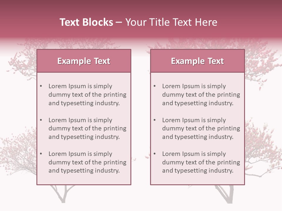 Background Plum April PowerPoint Template