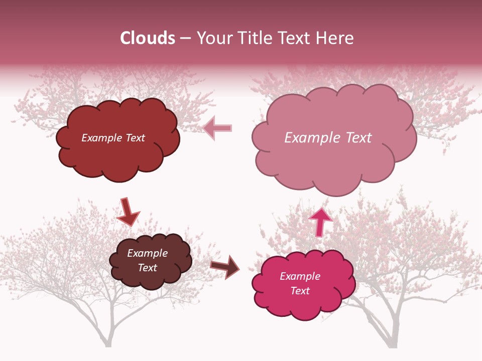 Background Plum April PowerPoint Template