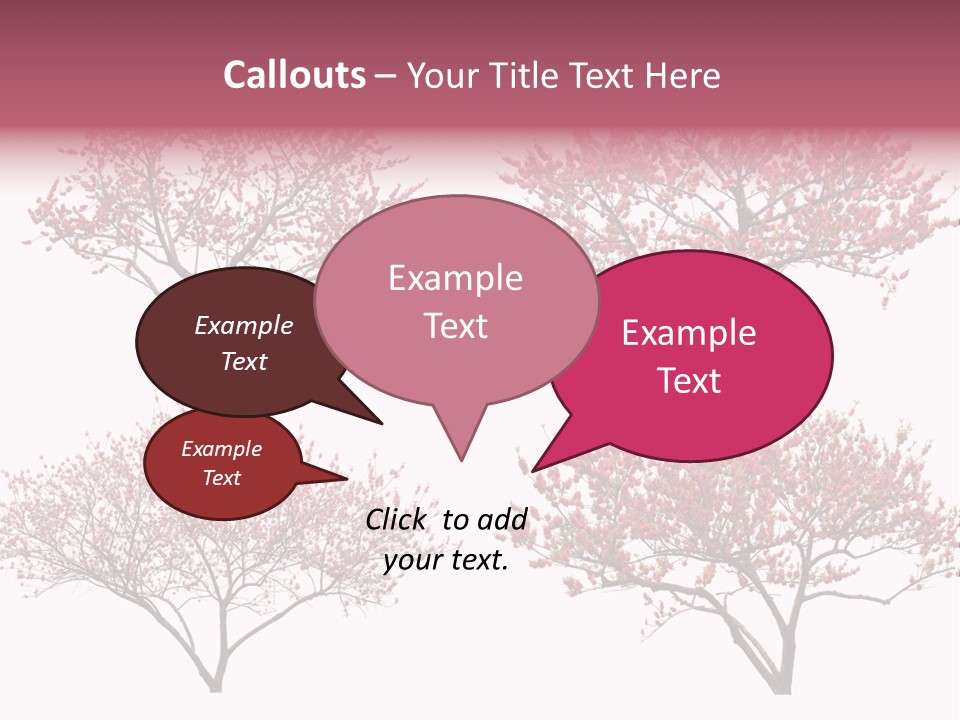 Background Plum April PowerPoint Template