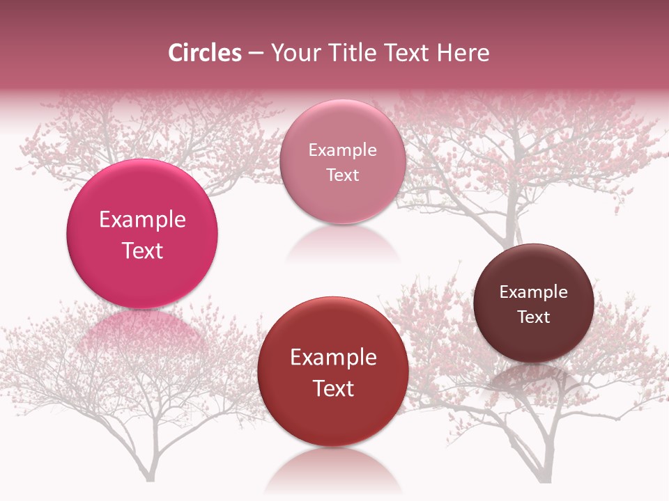 Background Plum April PowerPoint Template