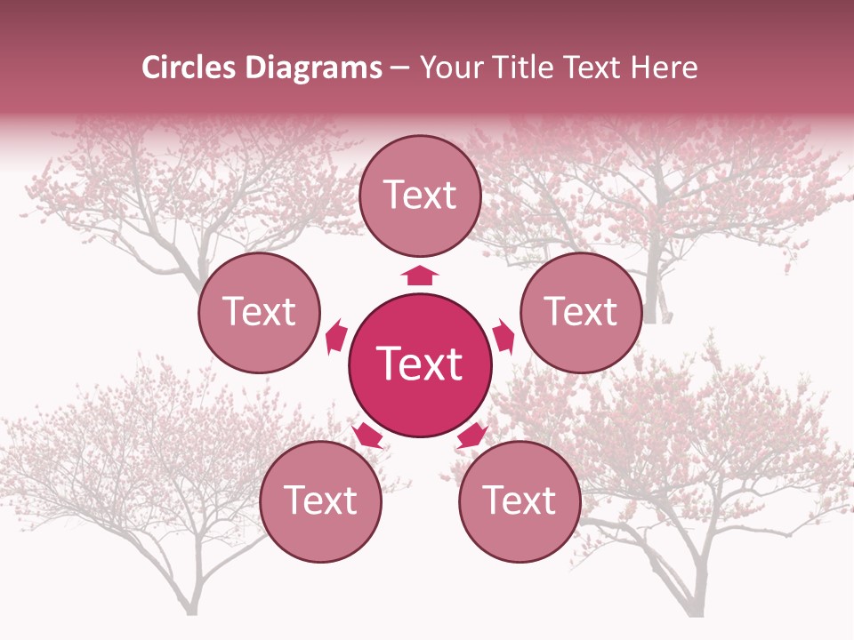 Background Plum April PowerPoint Template