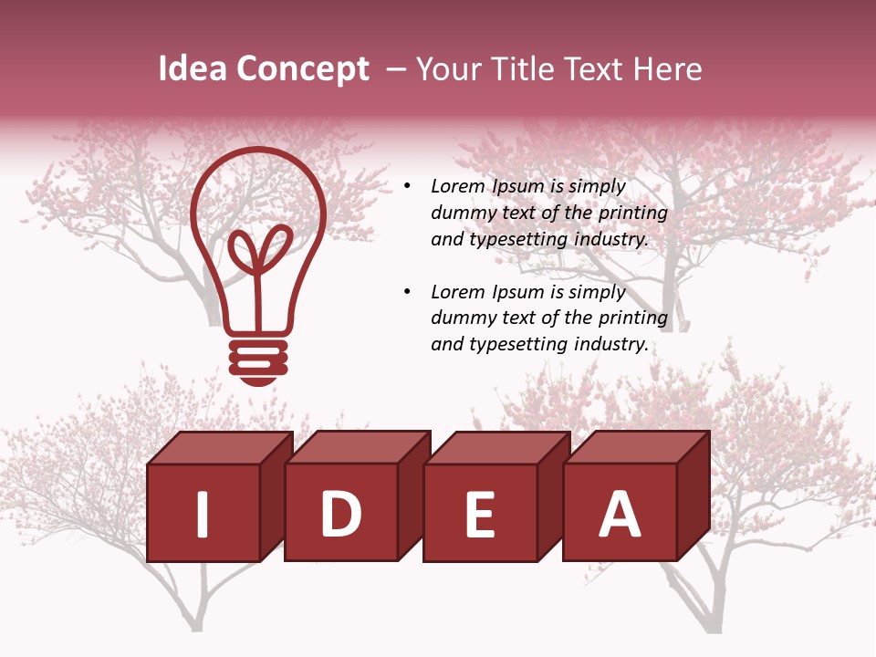 Background Plum April PowerPoint Template