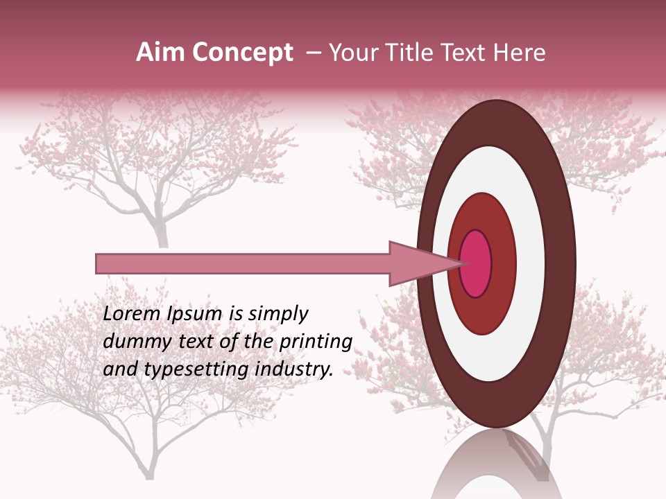 Background Plum April PowerPoint Template