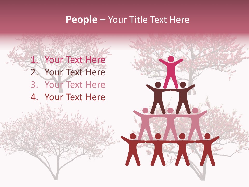 Background Plum April PowerPoint Template