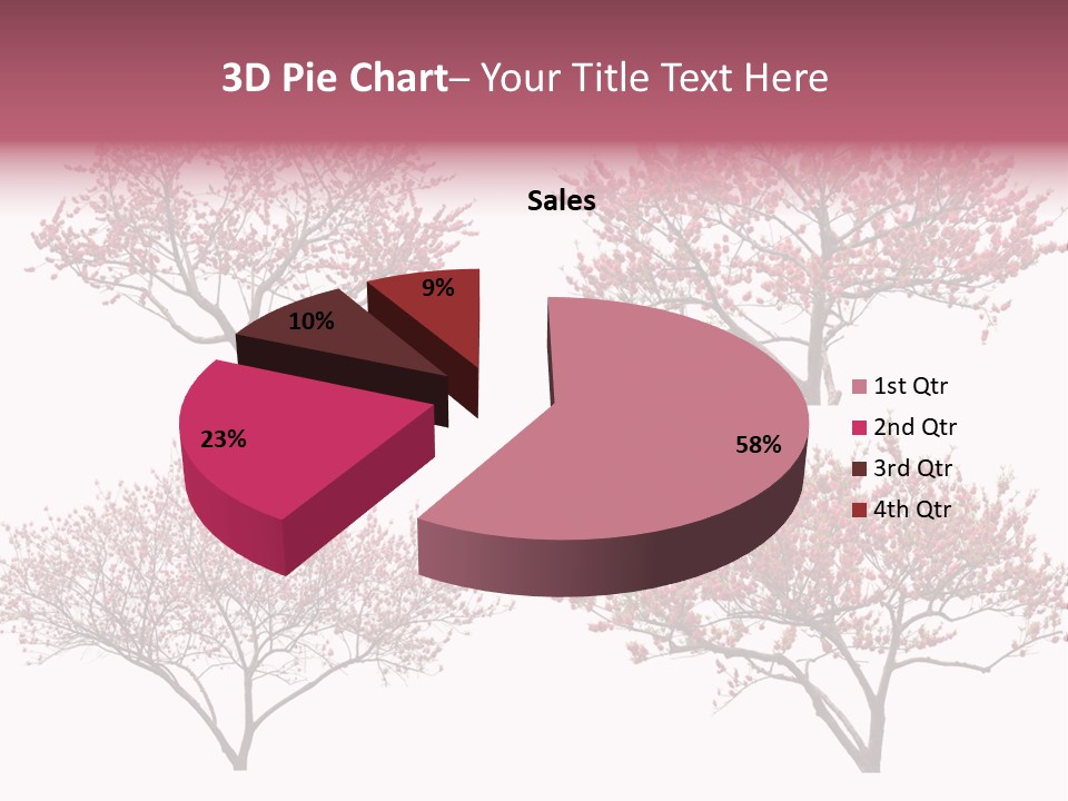 Background Plum April PowerPoint Template