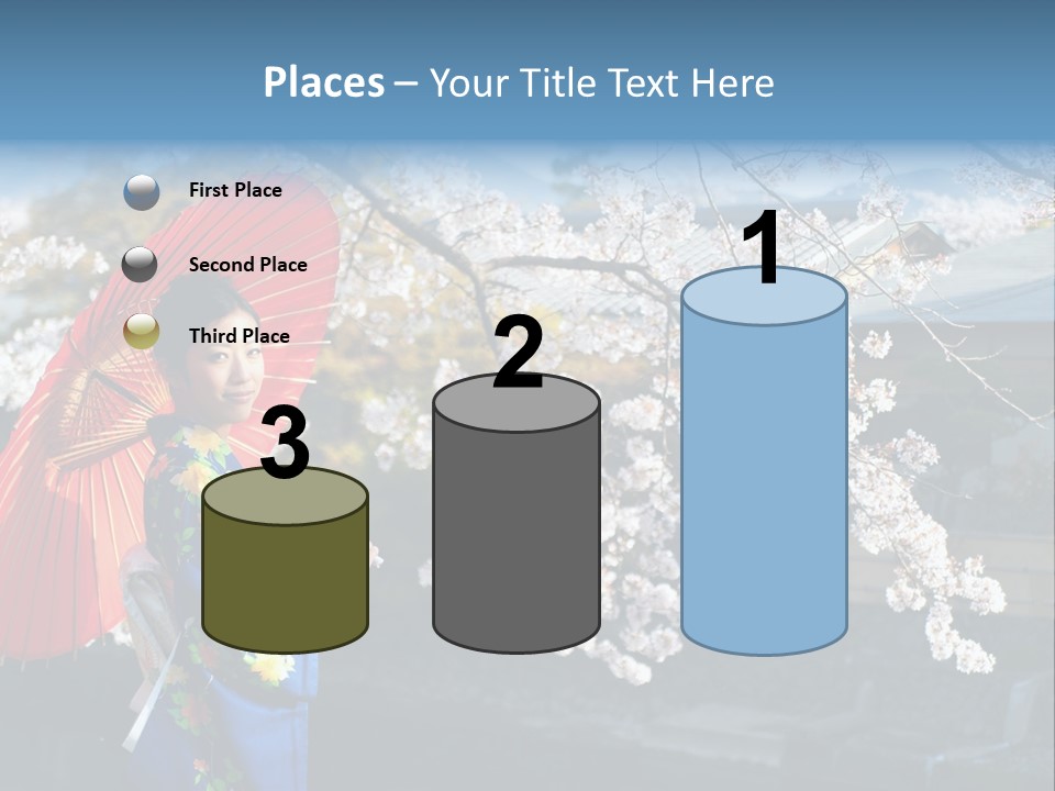 Flower Blue Pretty PowerPoint Template