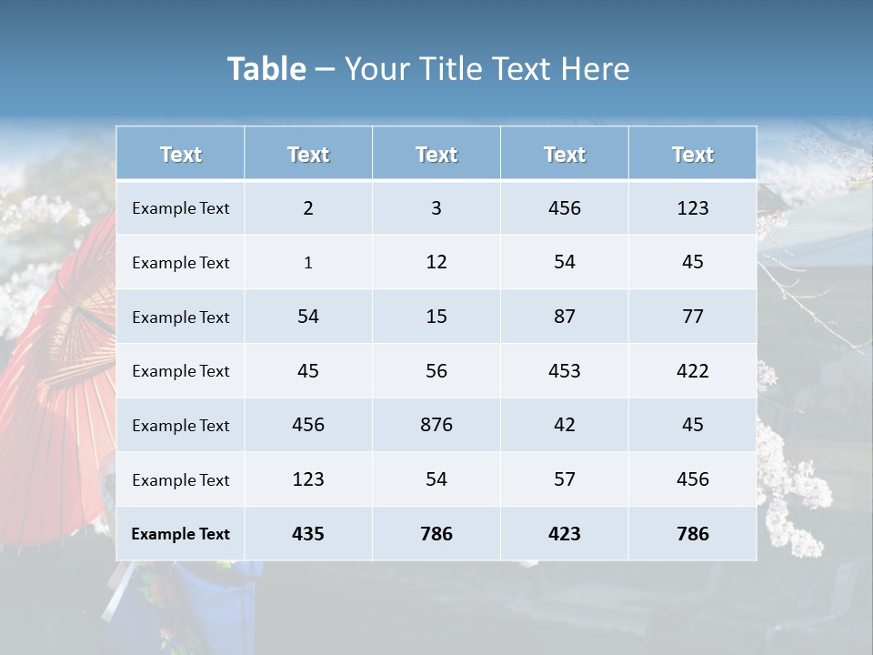Flower Blue Pretty PowerPoint Template