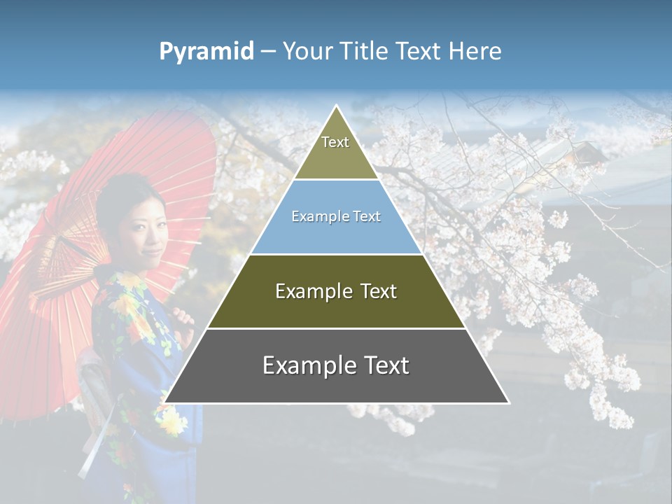 Flower Blue Pretty PowerPoint Template