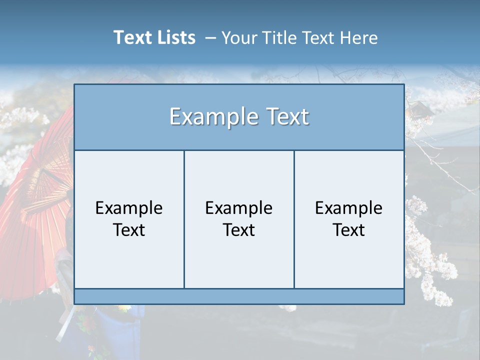Flower Blue Pretty PowerPoint Template