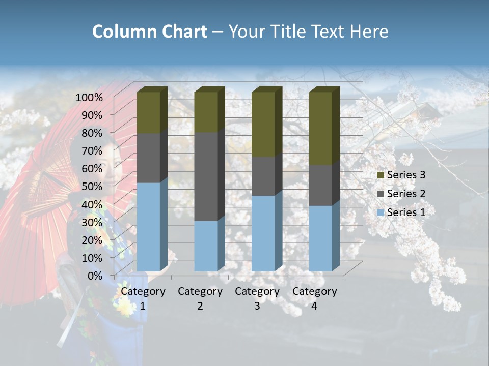 Flower Blue Pretty PowerPoint Template