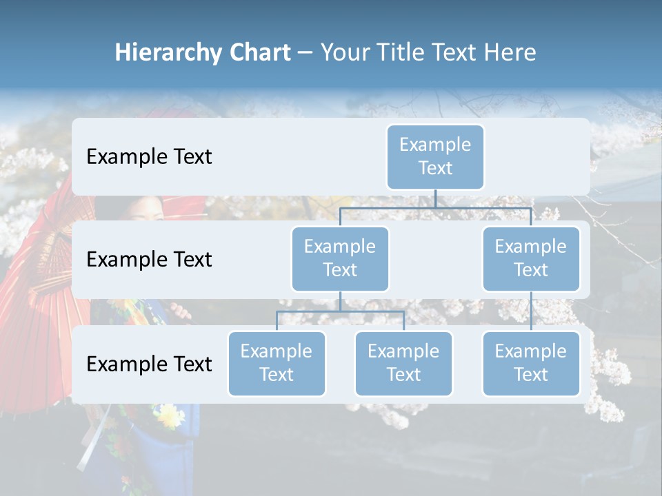 Flower Blue Pretty PowerPoint Template