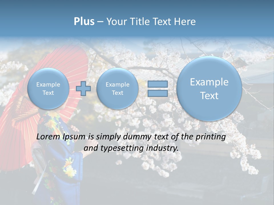 Flower Blue Pretty PowerPoint Template