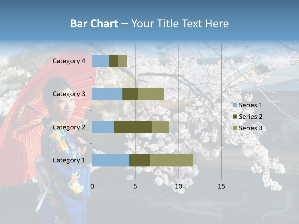 Flower Blue Pretty PowerPoint Template