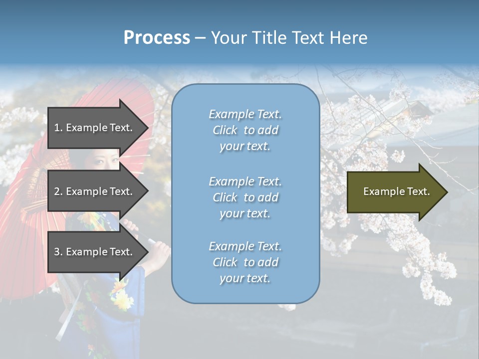 Flower Blue Pretty PowerPoint Template