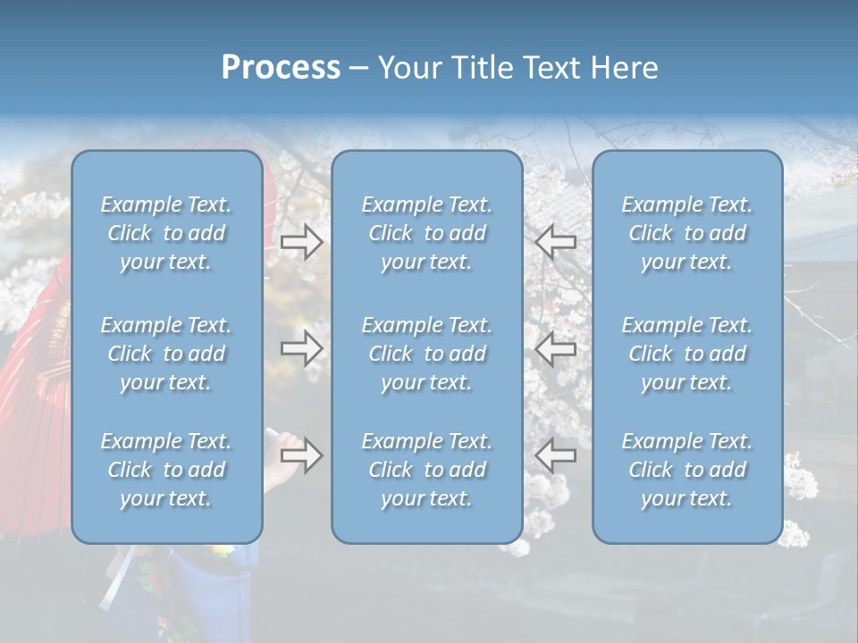 Flower Blue Pretty PowerPoint Template