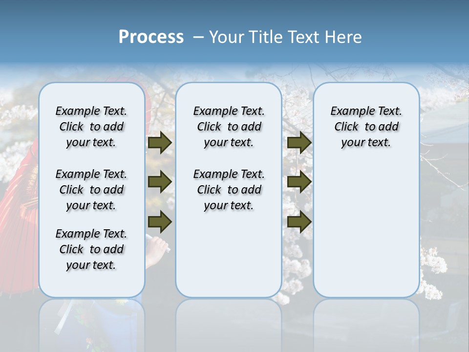 Flower Blue Pretty PowerPoint Template
