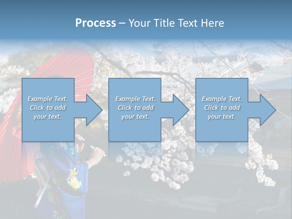 Flower Blue Pretty PowerPoint Template