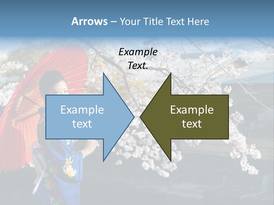 Flower Blue Pretty PowerPoint Template