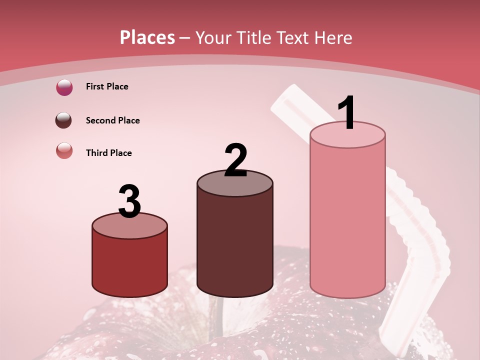 Health Juice Straw PowerPoint Template