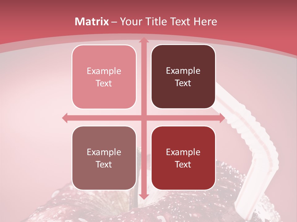 Health Juice Straw PowerPoint Template
