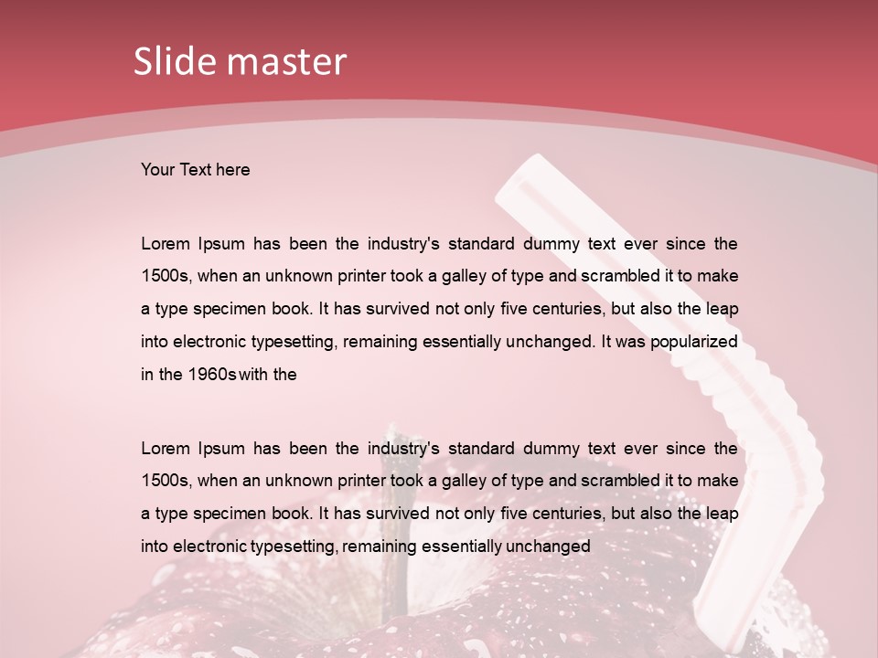 Health Juice Straw PowerPoint Template